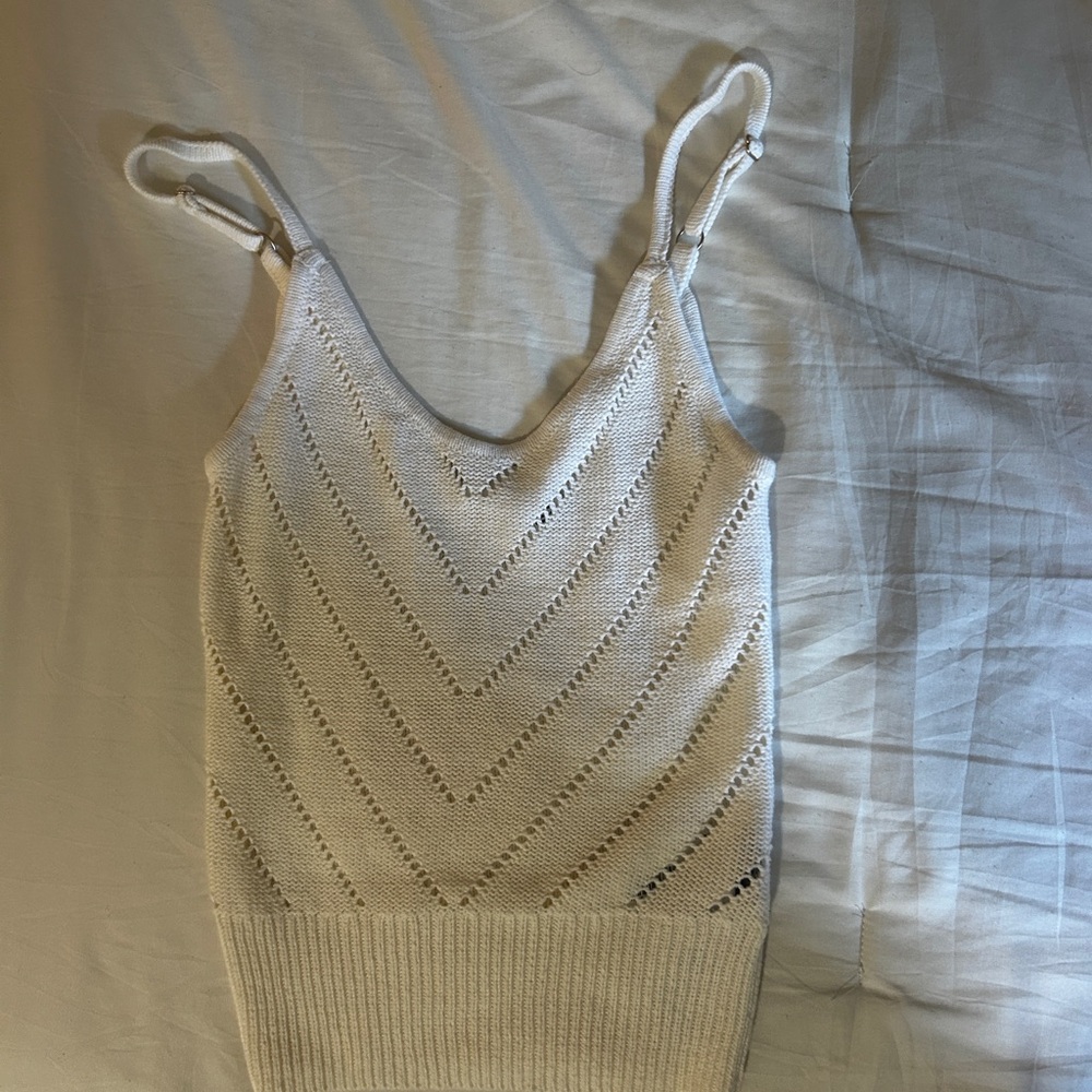 Roxy Ivory Chevron Knit Camisole